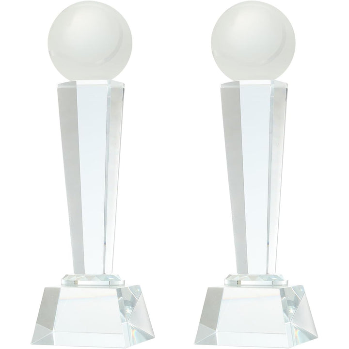 Clear Crystal Glass Tennis Trophies with Gift Boxes, 9 x 2.8 in, 2-Pack - Just Closeouts Canada Inc.