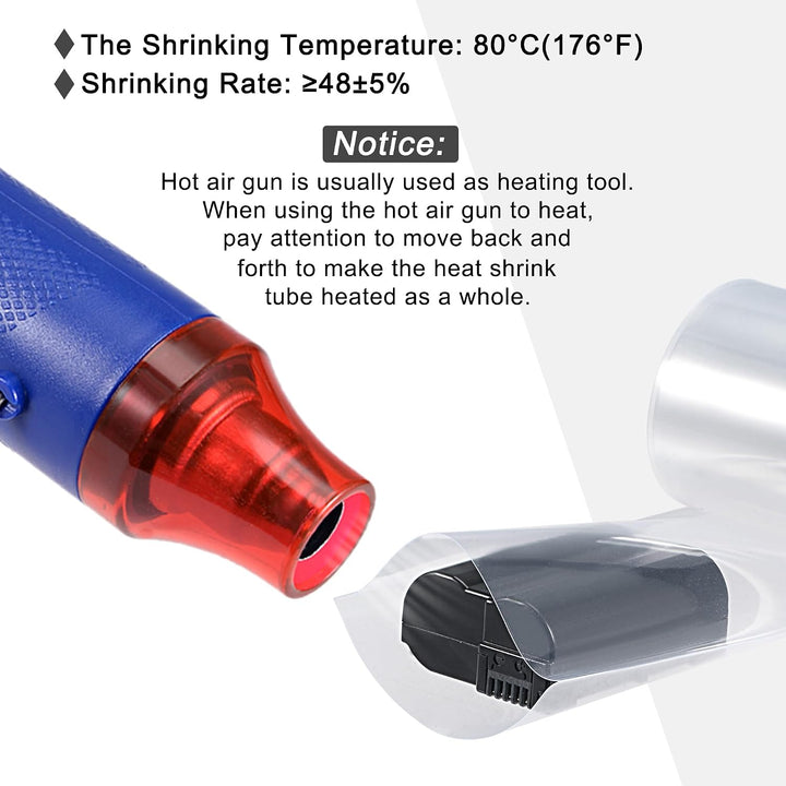 Clear PVC Battery Heat Shrink Wrap, 95 mm Diameter, 8 ft - Just Closeouts Canada Inc.