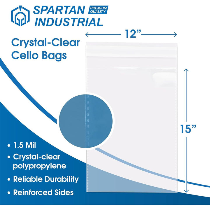 12 by 15 inch bag dimensions and reinforced seams