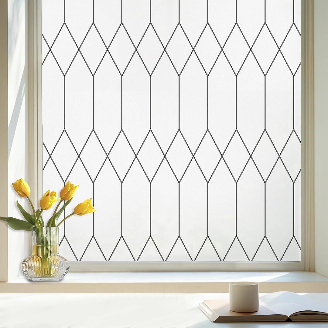 Coavas Window Films for Privacy, Frosted Glass Static Cling Window Stickers Non Adhesive, Decorative Window Coverings Sun Blocking Window Tint for Home Office Door 29.5 x 78.7 in, 75 x 200 cm - Just Closeouts Canada Inc.