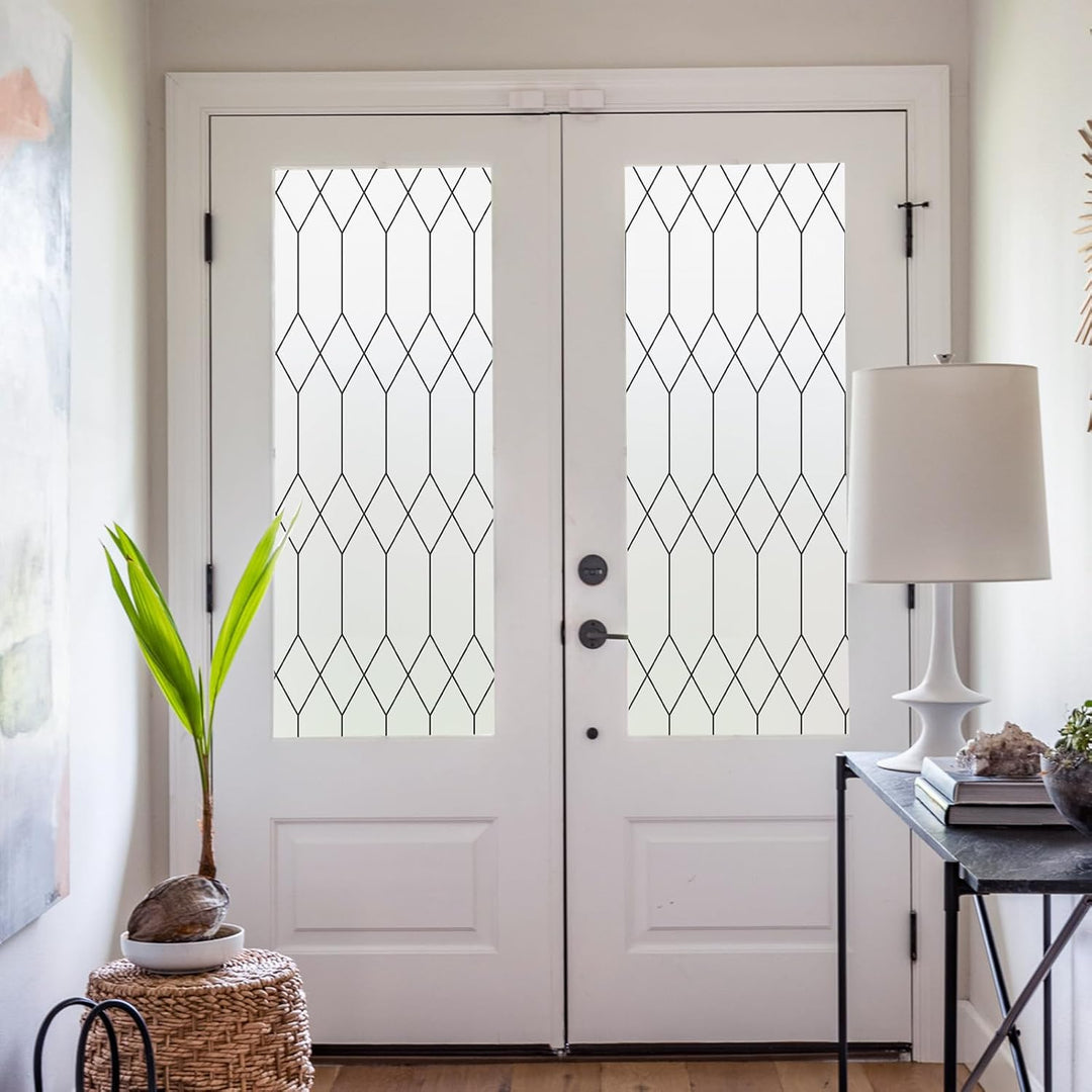 Coavas Window Films for Privacy, Frosted Glass Static Cling Window Stickers Non Adhesive, Decorative Window Coverings Sun Blocking Window Tint for Home Office Door 29.5 x 78.7 in, 75 x 200 cm - Just Closeouts Canada Inc.