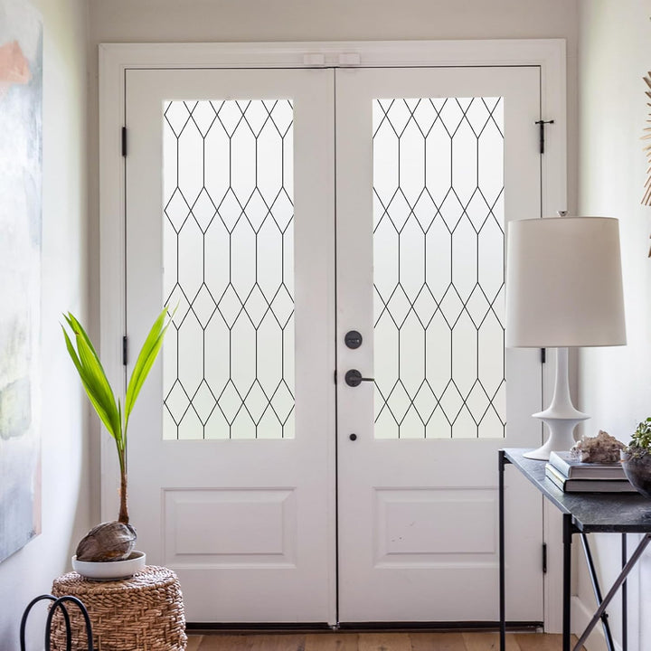 Coavas Window Films for Privacy, Frosted Glass Static Cling Window Stickers Non Adhesive, Decorative Window Coverings Sun Blocking Window Tint for Home Office Door 29.5 x 78.7 in, 75 x 200 cm - Just Closeouts Canada Inc.