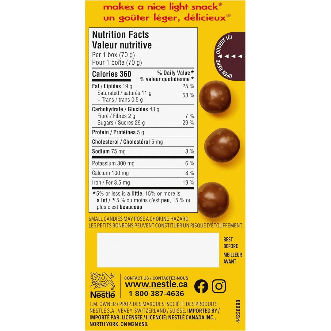 COFFEE CRISP POPS Chocolaty Snacks Carton 70 g - Just Closeouts Canada Inc.059800746731