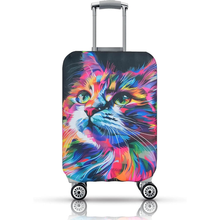 Colourful Cat-Print Stretch Luggage Cover, XL 29–32 in - Just Closeouts Canada Inc.