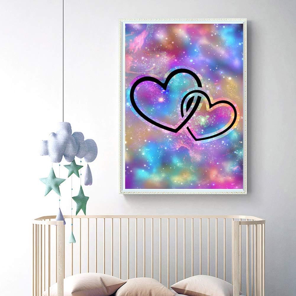 Colourful Two Hearts 5D Diamond Painting Kit, 30 x 40 cm - Just Closeouts Canada Inc.X002NVLE7N