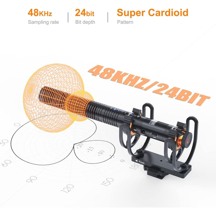 Comica VM30 Shotgun Microphone, with Wireless Modes, Digital/Analog Output, 75/150Hz, Super - Cardioid Universal Video Microphone for Filmmakers, Vloggers - Mic for Camera, Smartphone, and PC - Just Closeouts Canada Inc.