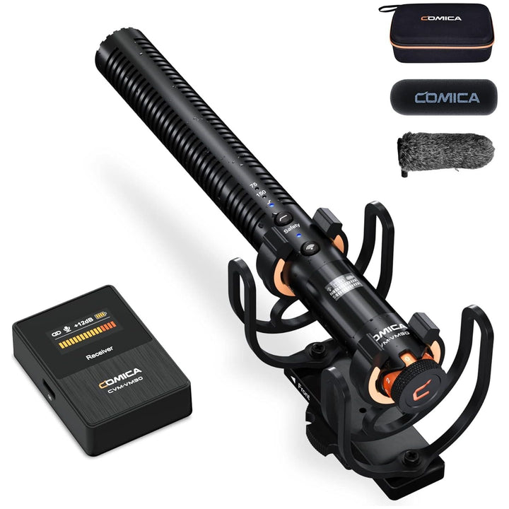 Comica VM30 Shotgun Microphone, with Wireless Modes, Digital/Analog Output, 75/150Hz, Super - Cardioid Universal Video Microphone for Filmmakers, Vloggers - Mic for Camera, Smartphone, and PC - Just Closeouts Canada Inc.