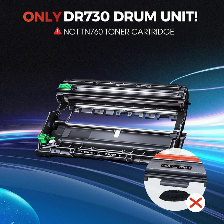 Compatible DR730 (Not Toner) Replacement for Brother Drum DR730 DR - 730 Compatible with MFC - L2750DW HL - L2370DW MFC - L2710DW HL - L2350DW DCP - L2550DW Printer (2 Pack, Black) - Just Closeouts Canada Inc.X004B5S9SV