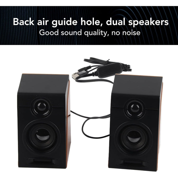 Computer Speakers, USB Powered Wired HiFi Stereo Sound PC Speakers Adjustable Volume with 3.5mm Cable, Desktop Speakers for TV Laptop Monitor - Just Closeouts Canada Inc.X0040V5IWL