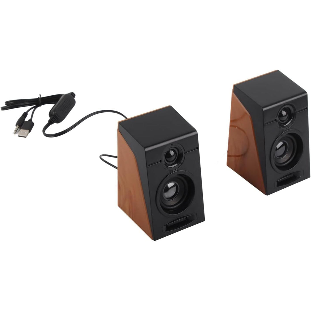 Computer Speakers, USB Powered Wired HiFi Stereo Sound PC Speakers Adjustable Volume with 3.5mm Cable, Desktop Speakers for TV Laptop Monitor - Just Closeouts Canada Inc.X0040V5IWL