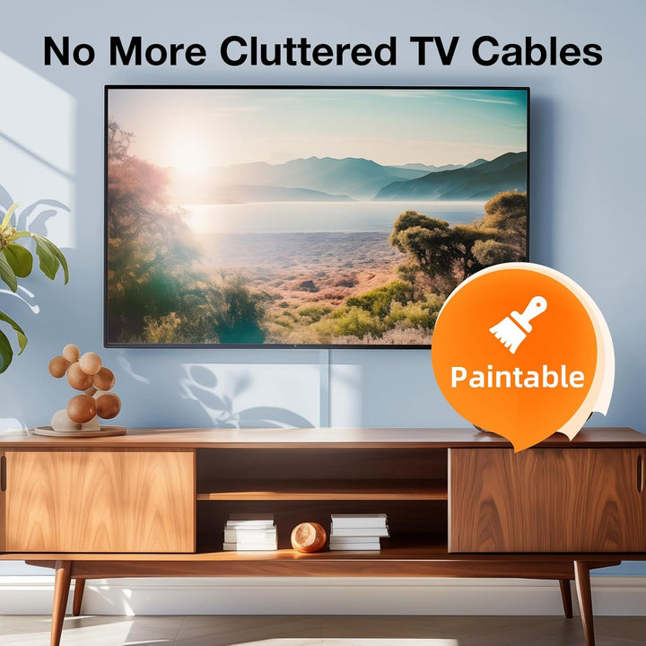 Cord Cover Raceway Kit, 157in Cable Cover Channel, Paintable Cord Concealer System Cable Hider, Cord Wires, Hiding Wall Mount TV Powers Cords in Home Office, 10X L15.7in X W1.18in X 0.6in, White - Just Closeouts Canada Inc.