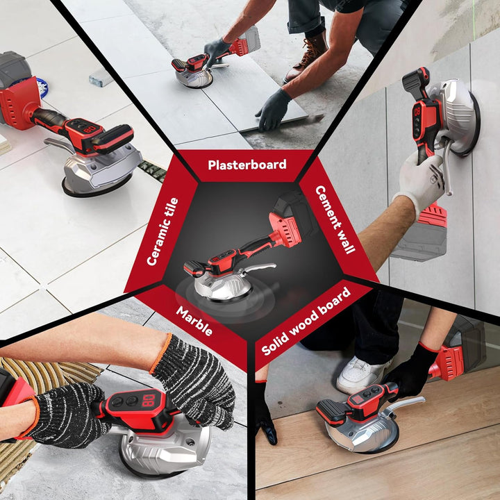 Cordless Tile Vibration Leveling Machine Compatible with Milwaukee 18V Battery, Portable Oscillating Tool with 8 Adjustable Speed,Suction Cup,Digital Display,for Floor,Tile,Wall - Just Closeouts Canada Inc.X004YRZVP5