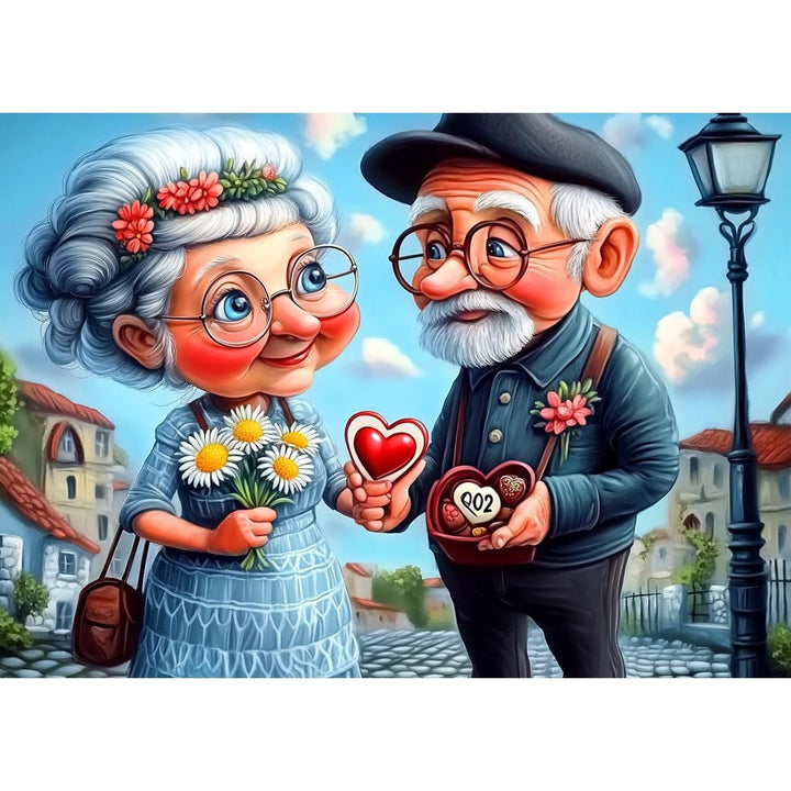 Couple Diamond Art Painting Kits,5D Diamond Dots for Adults Beginners,Old Couple in Love Peinture Diamant Kits for Adults,30x40 cm - Just Closeouts Canada Inc.