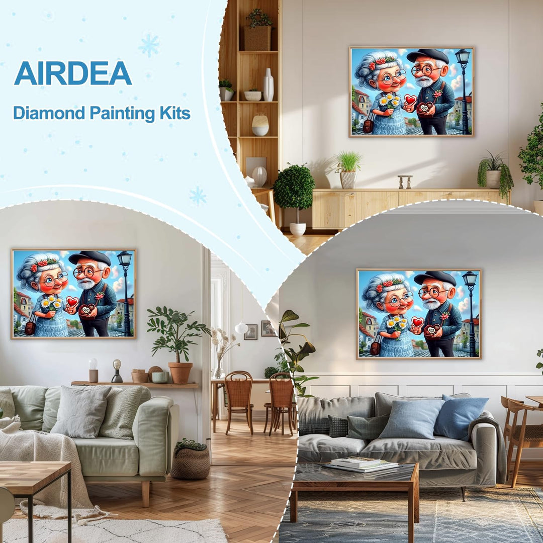 Couple Diamond Art Painting Kits,5D Diamond Dots for Adults Beginners,Old Couple in Love Peinture Diamant Kits for Adults,30x40 cm - Just Closeouts Canada Inc.