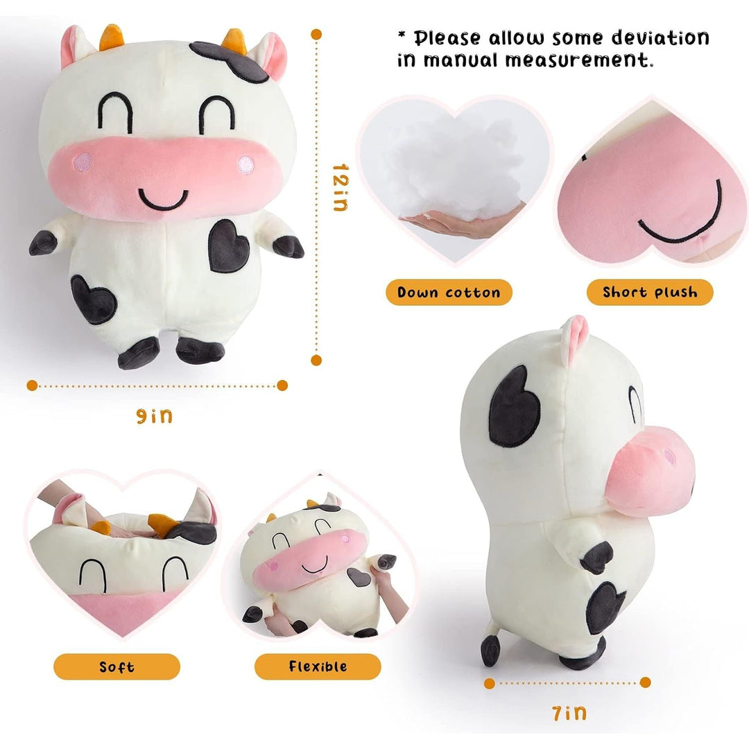 Cow Plush Toy – Black & White, 12 Inch - Just Closeouts Canada Inc.