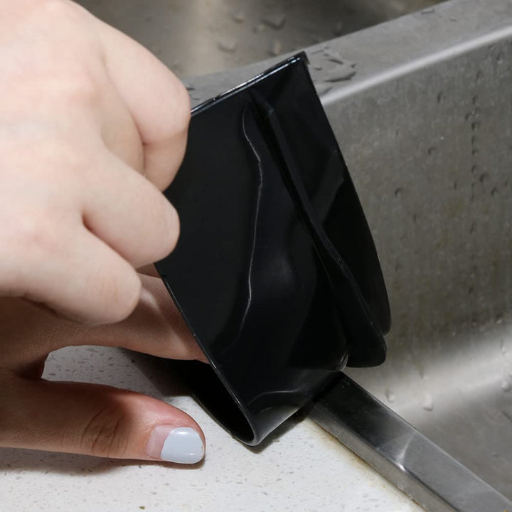 CozyKit Silicone Kitchen Stove Counter Gap Cover Long & Wide Gap Filler (2 Pack) Seals Spills Between Counters, Stovetops, Washing Machines, Oven, Washer, Dryer - Heat - Resistant and Easy Clean (Black) - Just Closeouts Canada Inc.