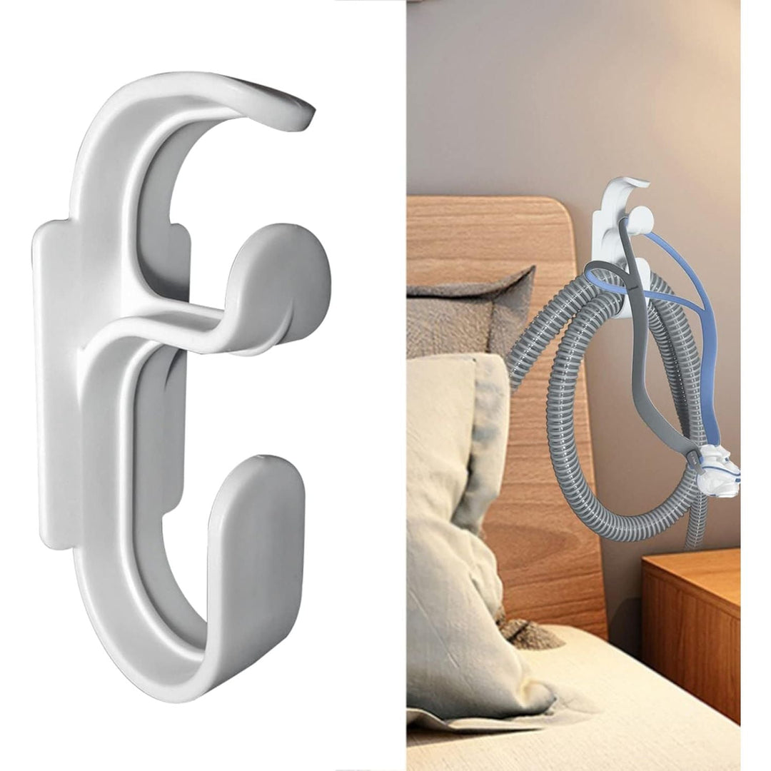 CPAP Hose Hanger with Anti - Unhook Feature - Damage - Free Hanging CPAP Mask Hook and CPAP Hose Holder （ Damage - Free Adhesive Strip）Avoids CPAP Hose Tangle and Allows You to Sleep Better, 1pk - Just Closeouts Canada Inc.