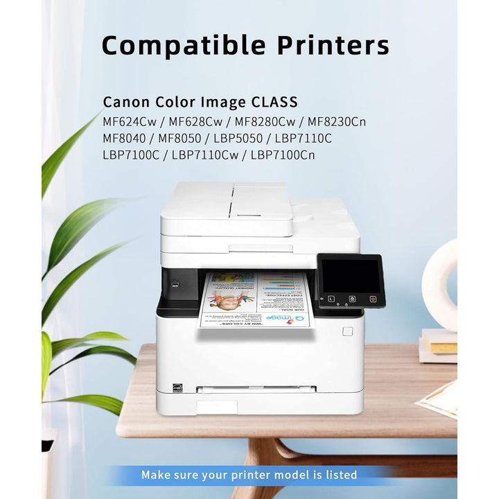 CRG - 131 Compatible Toner Cartridge Replacement for Canon 131 CRG131 CRG - 131 Work with Canon Color ImageClass MF8280Cw MF624Cw MF628Cw MF8050Cn MF8080Cw LBP7110Cw (CRG - 131 BK/C/M/Y,4 Combo Pack) - Just Closeouts Canada Inc.
