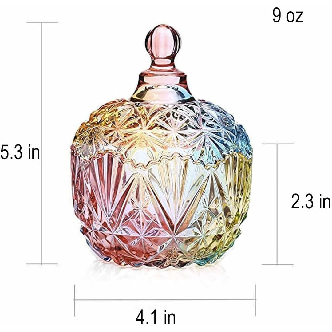 Crown Embossed Clear Glass Apothecary Jar with Lid, 9 oz - Just Closeouts Canada Inc.B096QFFRR2
