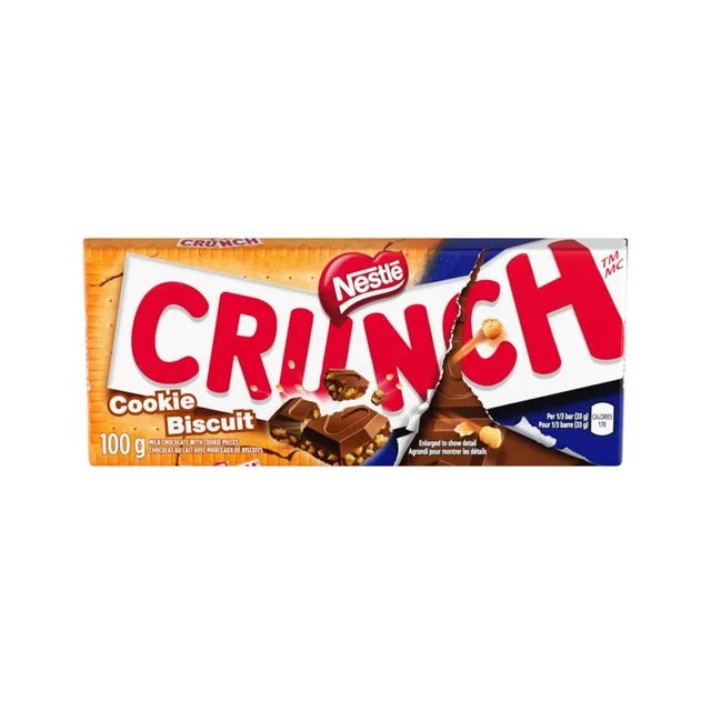 Crunch Milk Chocolate Bar Cookie Biscuit, 100g - Just Closeouts Canada Inc.