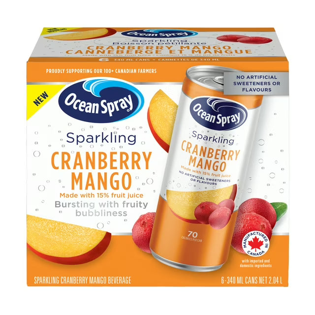 Ocean Spray Sparkling Cranberry Mango 6PK