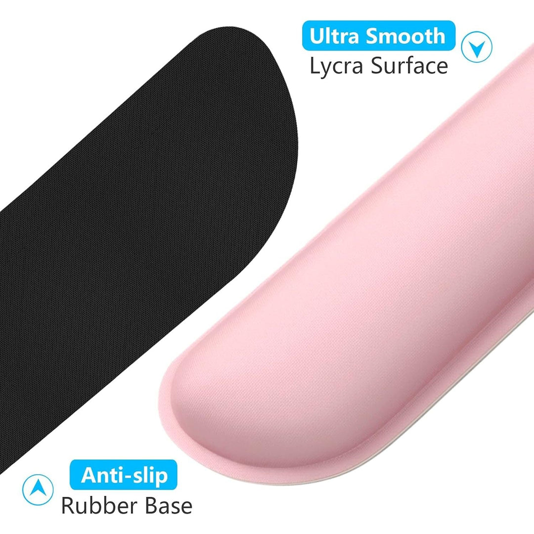 Dapesuom Enlarge Keyboard Wrist Rest Pad,Memory Foam Set Wrist Cushion Support for Easy Typing & Pain Relief,Mouse Wrist Pad,Anti - Slip Wrist Support for Gaming,Computer, Laptop, Office,Pink - Just Closeouts Canada Inc.