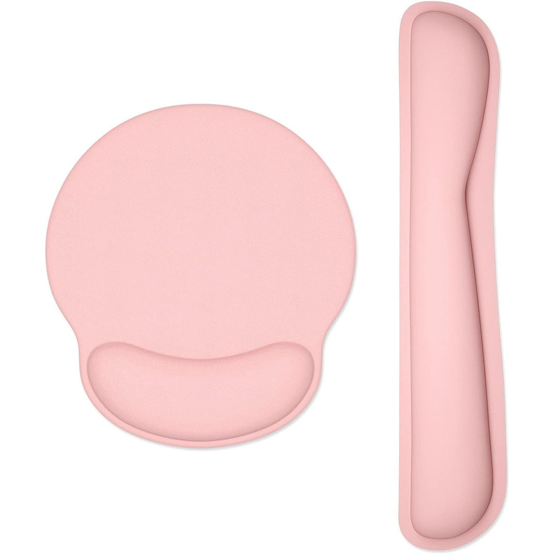 Dapesuom Keyboard Wrist Rest and Mouse Pad with Wrist Support, Memory Foam Wrist Rests for Keyboard and Mouse Set, Ergonomic Wrist Pad with Non Slip Base for Easy Typing & Pain Relief,Pink - Just Closeouts Canada Inc.