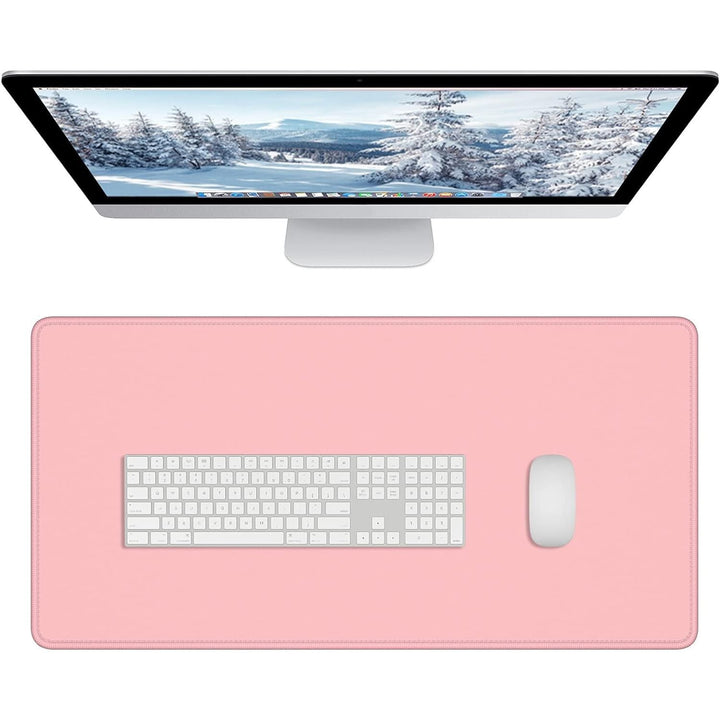 Dapesuom Large Gaming Mouse Pad, Extended Mousepad with Stitched Edges, Water Resist Keyboard Pad with Non - Slip Base, Big XXL Mousepad Desk Mat for Gamer, Laptop, Computer, Office, 31.5x15.7in, Pink - Just Closeouts Canada Inc.