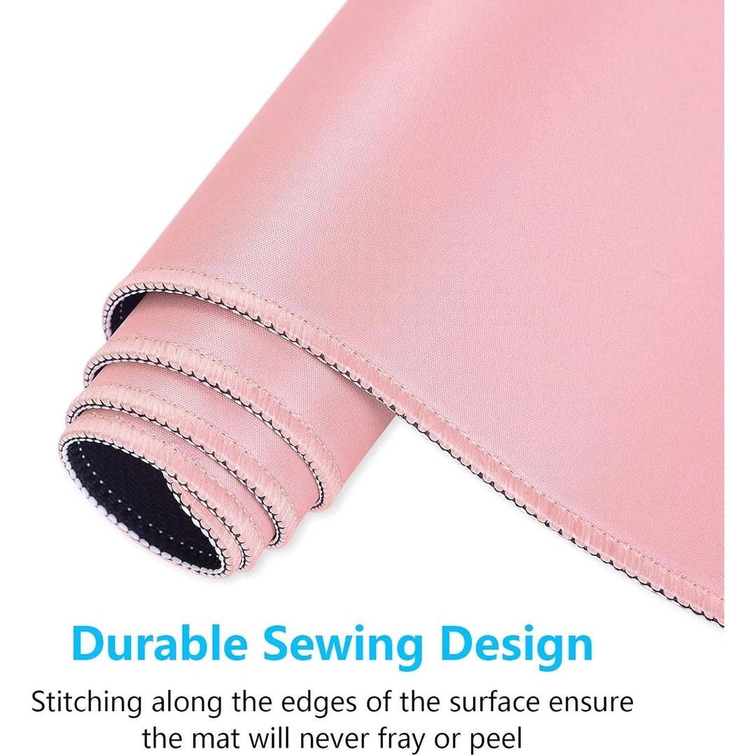 Dapesuom Large Gaming Mouse Pad, Extended Mousepad with Stitched Edges, Water Resist Keyboard Pad with Non - Slip Base, Big XXL Mousepad Desk Mat for Gamer, Laptop, Computer, Office, 31.5x15.7in, Pink - Just Closeouts Canada Inc.