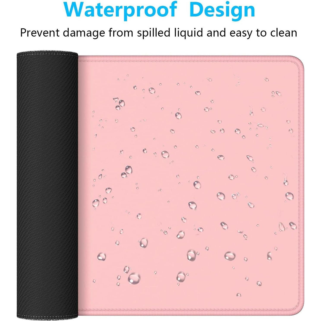 Dapesuom Large Gaming Mouse Pad, Extended Mousepad with Stitched Edges, Water Resist Keyboard Pad with Non - Slip Base, Big XXL Mousepad Desk Mat for Gamer, Laptop, Computer, Office, 31.5x15.7in, Pink - Just Closeouts Canada Inc.
