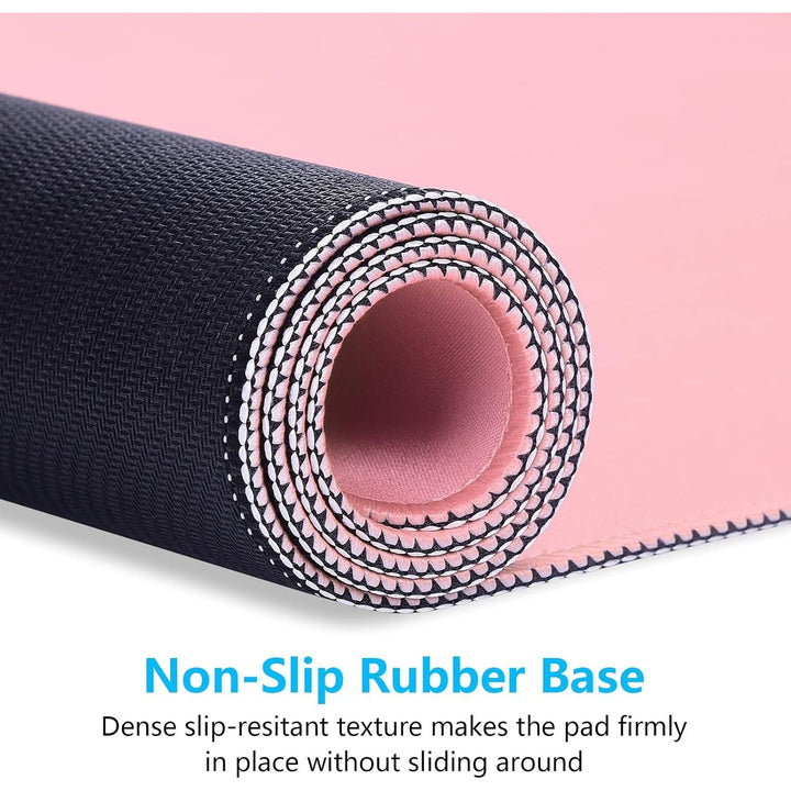 Dapesuom Large Gaming Mouse Pad, Extended Mousepad with Stitched Edges, Water Resist Keyboard Pad with Non - Slip Base, Big XXL Mousepad Desk Mat for Gamer, Laptop, Computer, Office, 31.5x15.7in, Pink - Just Closeouts Canada Inc.