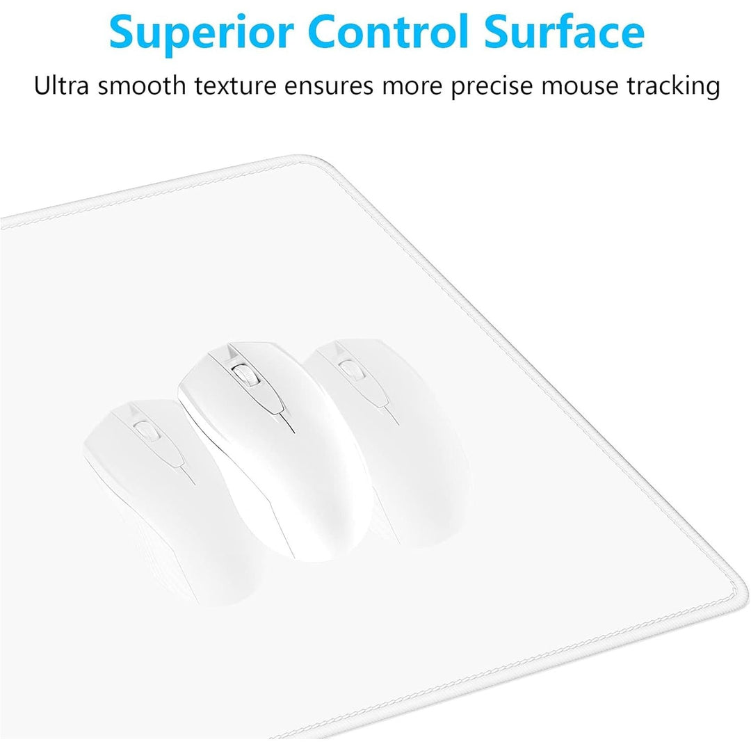 Dapesuom Large Mouse Pad, Extended Gaming Mouse Pad with Stitched Edges, Waterproof Desk Pads with Non - Slip Base, Computer Keyboard Pad, Big Mouse Mat for Laptop, Office, 23.6 x 11.8 in, Ivory White - Just Closeouts Canada Inc.