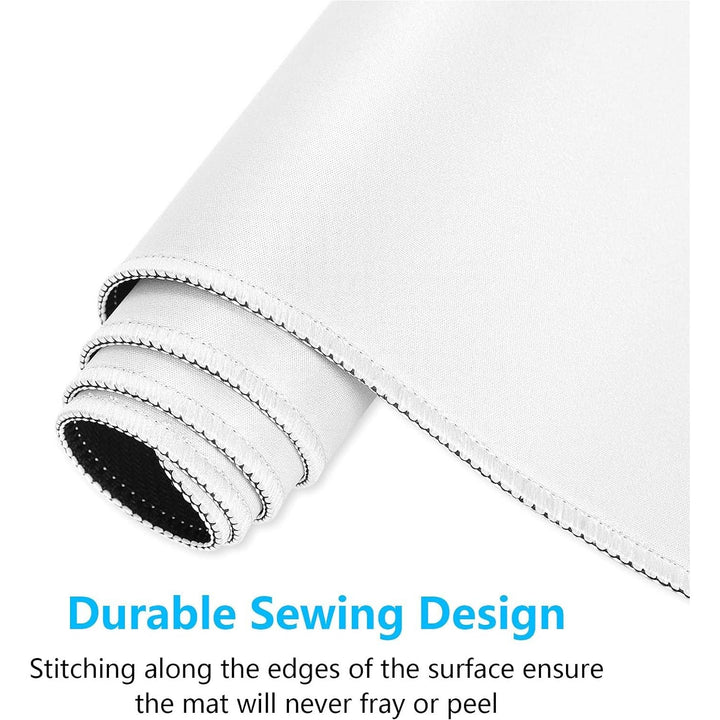 Dapesuom Large Mouse Pad, Extended Gaming Mouse Pad with Stitched Edges, Waterproof Desk Pads with Non - Slip Base, Computer Keyboard Pad, Big Mouse Mat for Laptop, Office, 23.6 x 11.8 in, Ivory White - Just Closeouts Canada Inc.