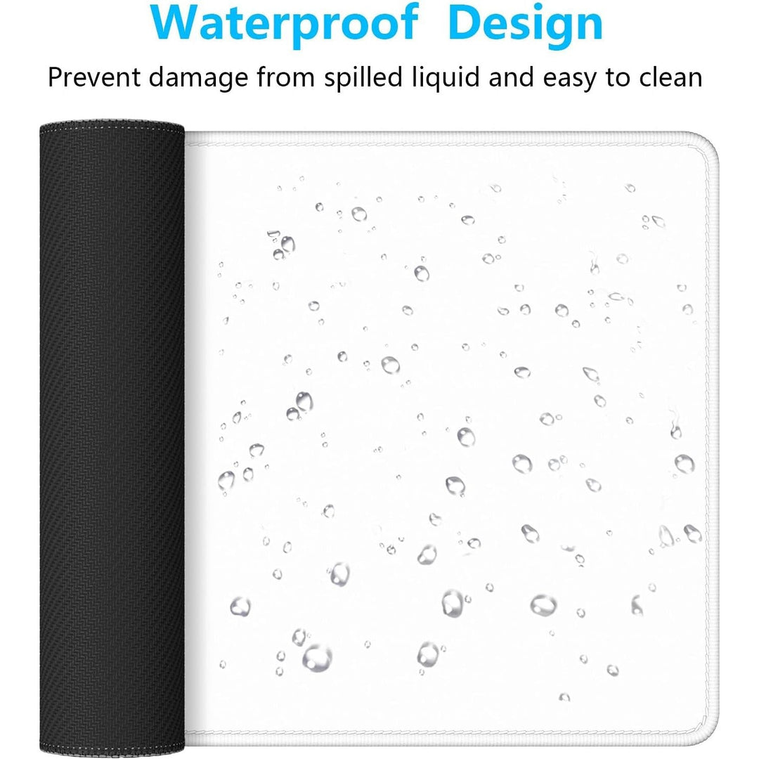 Dapesuom Large Mouse Pad, Extended Gaming Mouse Pad with Stitched Edges, Waterproof Desk Pads with Non - Slip Base, Computer Keyboard Pad, Big Mouse Mat for Laptop, Office, 23.6 x 11.8 in, Ivory White - Just Closeouts Canada Inc.