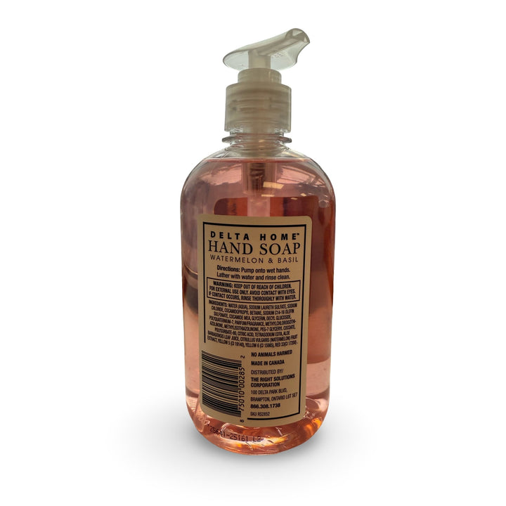 Delta Home Hand Soap, Watermelon & Basil Scent, 473ml - Just Closeouts Canada Inc.
