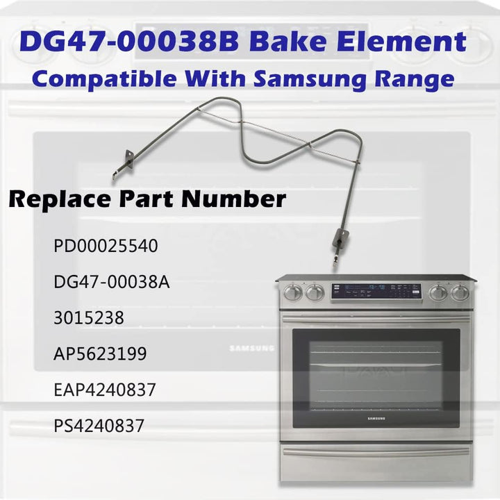 DG47 - 00038B Oven Bake Element Parts, Compatible With Samsung Oven - Just Closeouts Canada Inc.