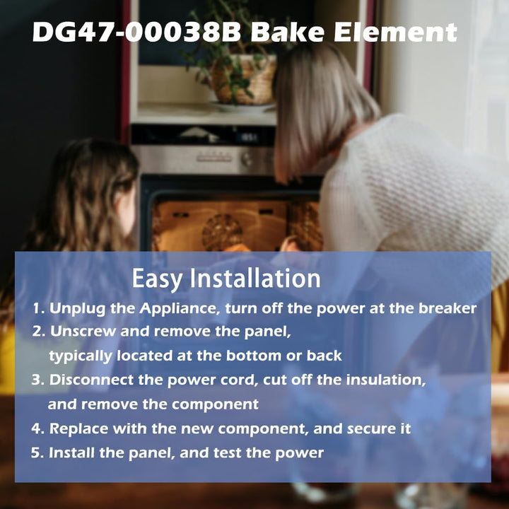 DG47 - 00038B Oven Bake Element Parts, Compatible With Samsung Oven - Just Closeouts Canada Inc.