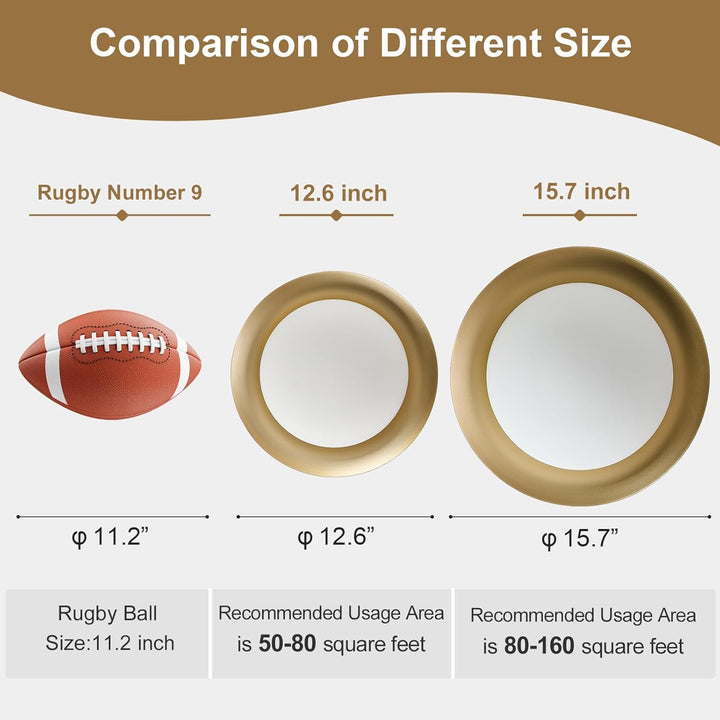 Dimmable White and Gold Ceiling Light, Mid - Century Semi Flush Mount Ceiling Light, Modern LED Lighting Fixture, 5CCT 2700K - 6000K Ceiling Lamp with Acrylic Shade for Bedroom Hallway Kitchen, 11.8in - Just Closeouts Canada Inc.X004CR9SNN