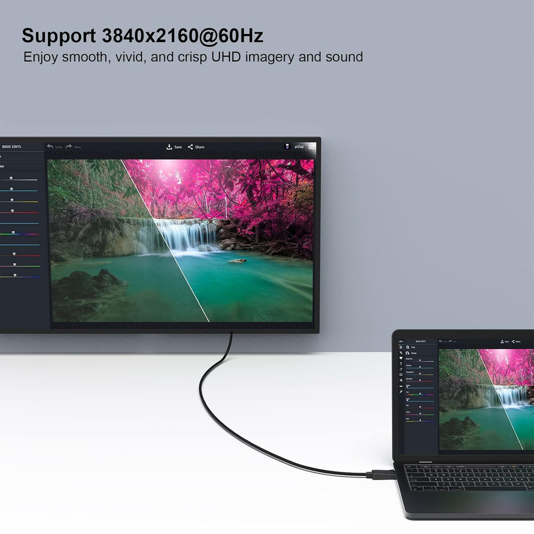DisplayPort to DisplayPort 3 Feet Cable [8K@60Hz, 4K@144Hz 120Hz, 2K@240Hz], DP to DP Male to Male Cable Gold - Plated Cord Compatible for Lenovo, Dell, HP, ASUS and More - Just Closeouts Canada Inc.