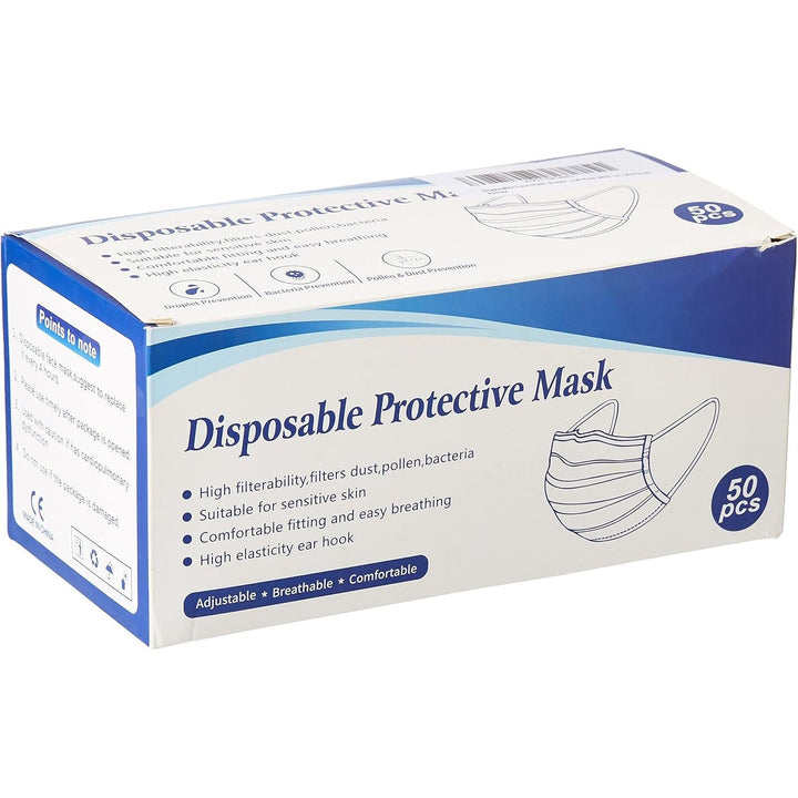 Disposable Face Mask, Non Medical, 50pk - Just Closeouts Canada Inc.