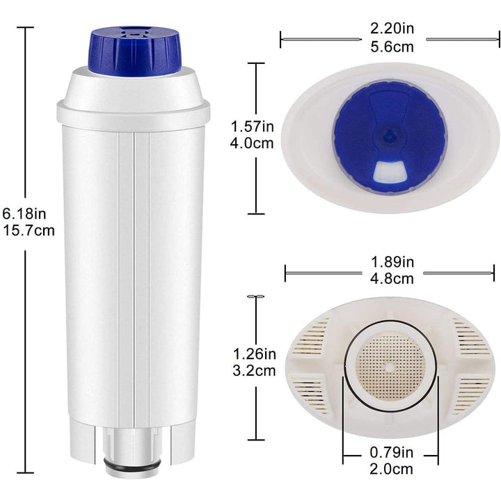 DLSC002 Replacement Water Filter Compatible with DeLonghi Automatic Espresso Coffeemaker Bean to Cup 3 - Pack Filtre ˆ eau - Just Closeouts Canada Inc.B08S7F6GR8