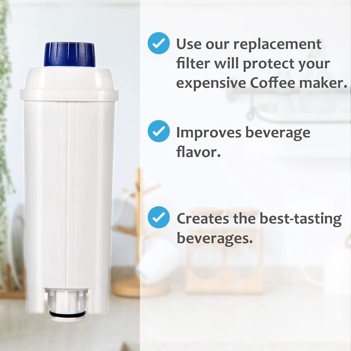 DLSC002 Replacement Water Filter Compatible with DeLonghi Automatic Espresso Coffeemaker Bean to Cup 3 - Pack Filtre ˆ eau - Just Closeouts Canada Inc.B08S7F6GR8