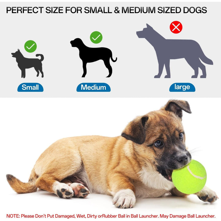 Dog Ball Thrower Launcher, Automatic Ball Launcher for Dogs with 12 Tennis Balls, Thrower Distance 10 - 30ft,interacive Dog Toys Tennis Ball Launcher Indoor/Outdoor for Small Dogs(Blue) - Just Closeouts Canada Inc.