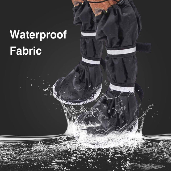 Dog Boots for Small Medium Dogs, 4 Pcs Size 2(S), Waterproof Rain Booties, Anti - Slip Winter Doggy Boots, Walking Doggie Shoes for Summer Hot Pavement Paw Protectors, Adjustable, Black - Just Closeouts Canada Inc.X002KZNRRR