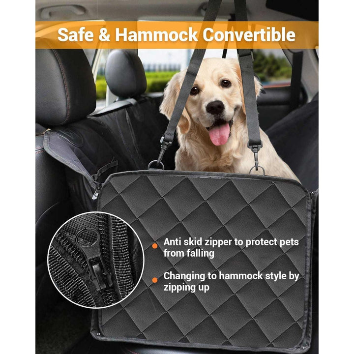 Dog Car Seat Cover, 600D Waterproof Bench Rear Seat Cover Nonslip Dog Hammock Anti - Scratch Rear Seat Protector for Pet with Mesh Viewing Window for Car SUV Truck (137 x 147cm) - Just Closeouts Canada Inc.X004GRM7OV