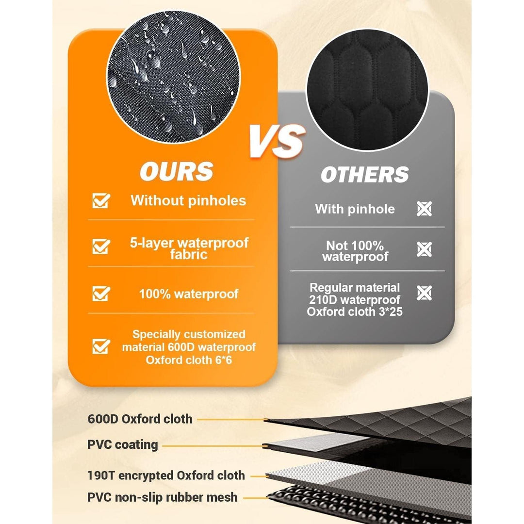 Dog Car Seat Cover, 600D Waterproof Bench Rear Seat Cover Nonslip Dog Hammock Anti - Scratch Rear Seat Protector for Pet with Mesh Viewing Window for Car SUV Truck (137 x 147cm) - Just Closeouts Canada Inc.X004GRM7OV