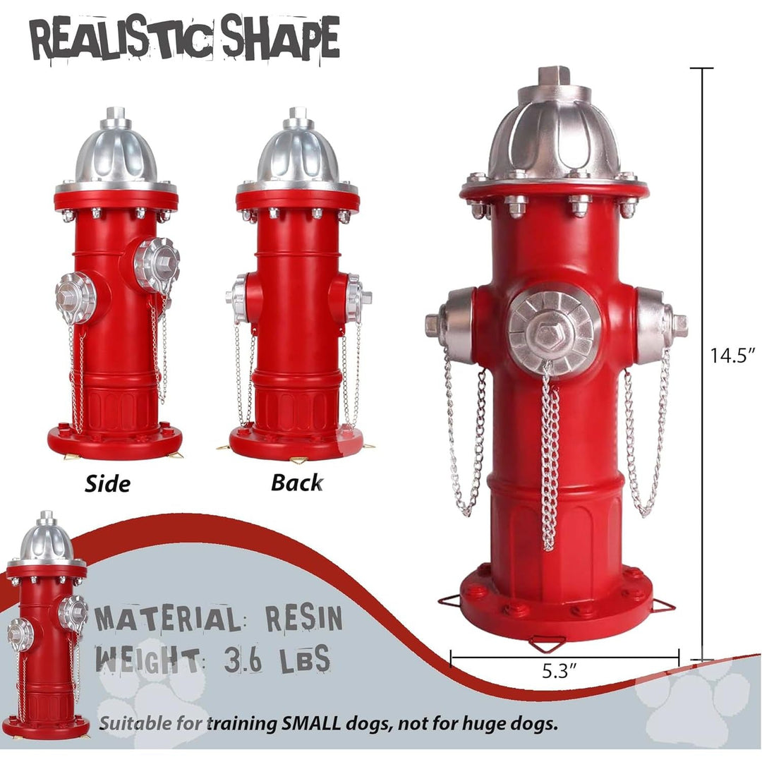 Dog Fire Hydrant Pee Post, Puppy Pee Post Training Statue, Indoor Outdoor Fire Hydrant Decor Figurines for Yard Art Garden Lawn, Gift for Fireman (14.5 inch) - Just Closeouts Canada Inc.