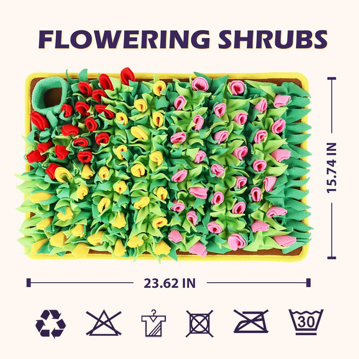 Dog Sniffing Mat Tulip Snuffle Mat for Dogs 60cm x 40cm Dog Nose work Feeding Mat Polar Fleece Interactive Dog Toys Enrichment Pet Foraging Mat for Smell Training and Slow Eating - Just Closeouts Canada Inc.