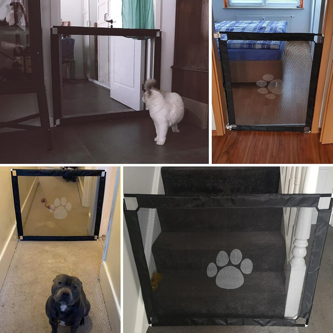 Dog Stairgates, 39.3" x 31.5", Self - Assembly Pet Gate for Dogs Cats Indoor Doorway, Safety Dog Barrier Screen for Hallways, No Drilling and Drilling - Just Closeouts Canada Inc.X004DRXZIB