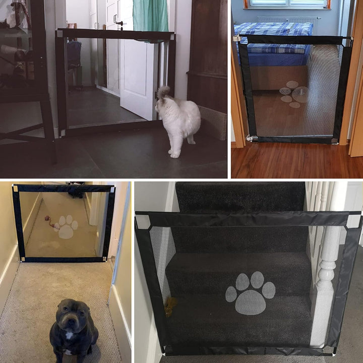 Dog Stairgates, 39.3" x 31.5", Self - Assembly Pet Gate for Dogs Cats Indoor Doorway, Safety Dog Barrier Screen for Hallways, No Drilling and Drilling - Just Closeouts Canada Inc.X004DRXZIB